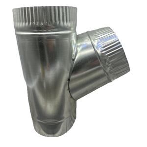 GAF Master Flow 6 in. x 6 in. x 6in. Wye Joint 30 Gauge Galvanized Steel
